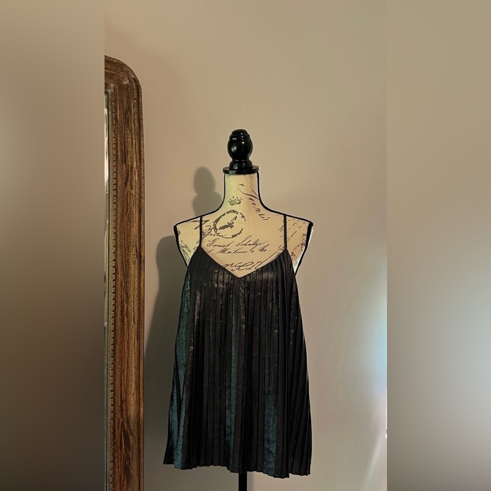 Black Pleated Cami Top